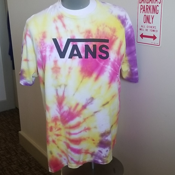 pink purple yellow vans shirt